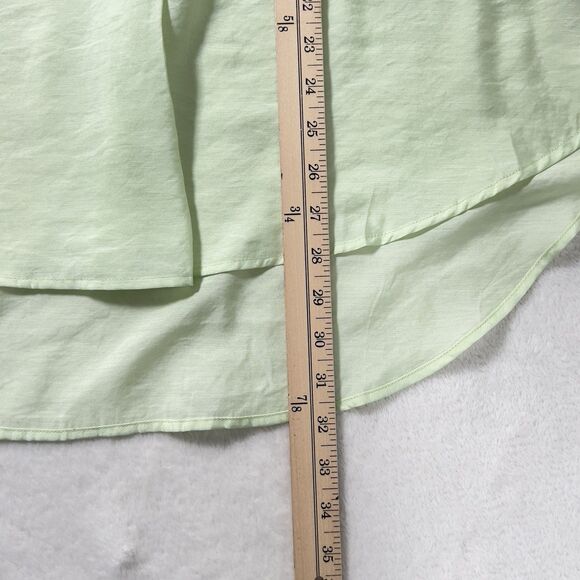 Soft Surroundings Alexis Tunic Top Sz L Green 3/4 Sleeves Split V-Neck - Picture 11 of 15